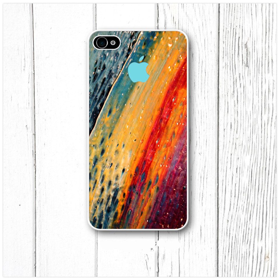 Oil Paint Texture and Logo   iPhone Case Cover    079