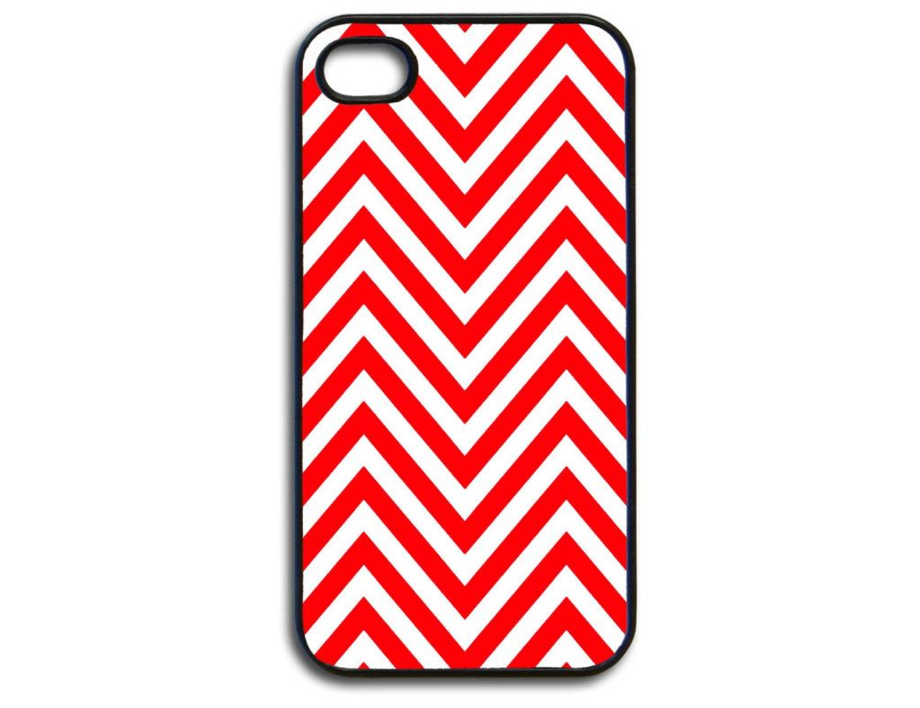 Red White Chevron   iPhone Case Cover    099