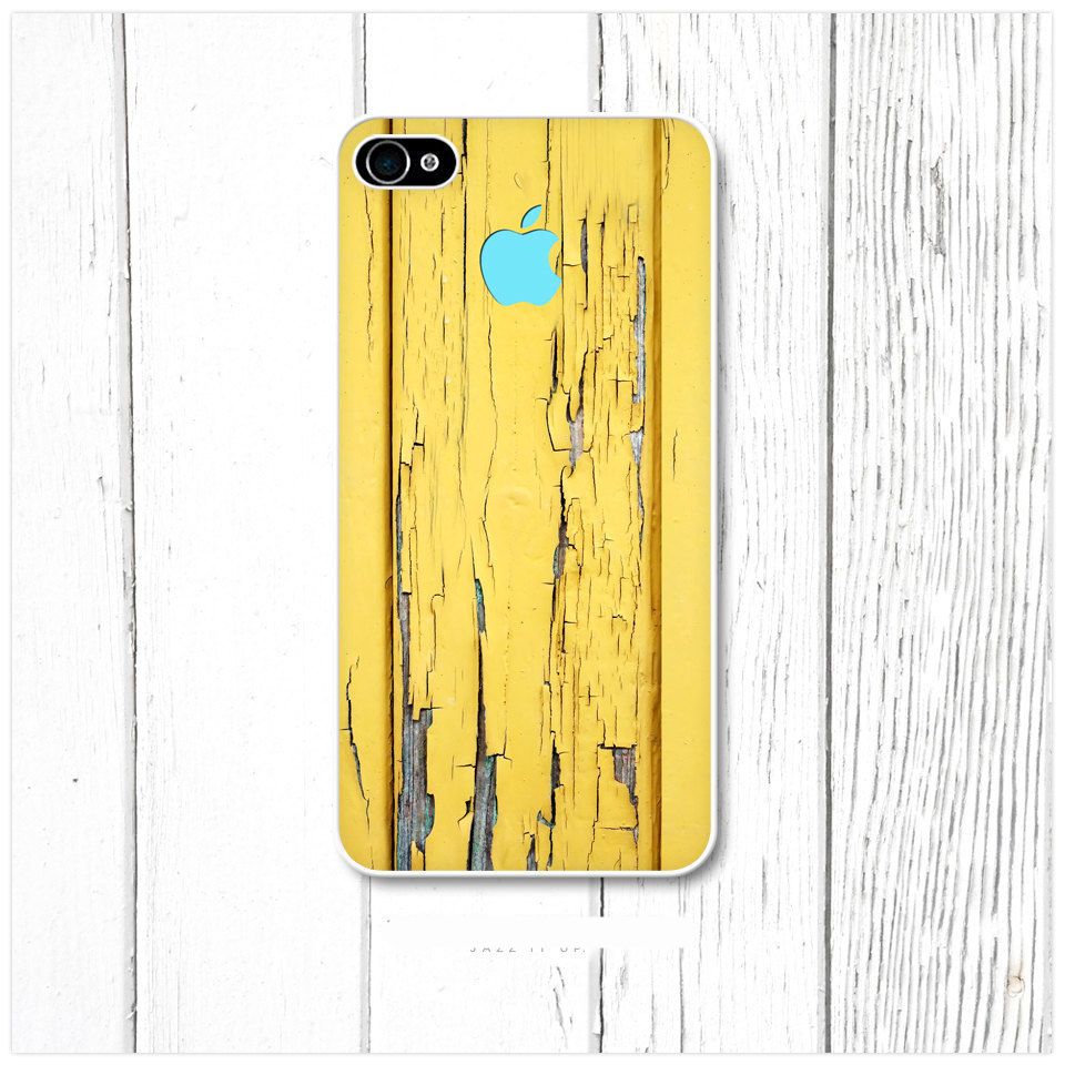 Yellow Paint on Wood and Teal Logo  iPhone Case Cover    129