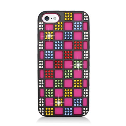 Hot Pink Hybrid Diamonds   iPhone Case Cover    021