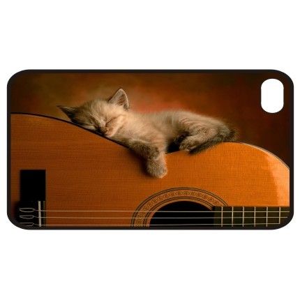 CAT SLEEPING IN GUITAR   iPhone Case Cover     164