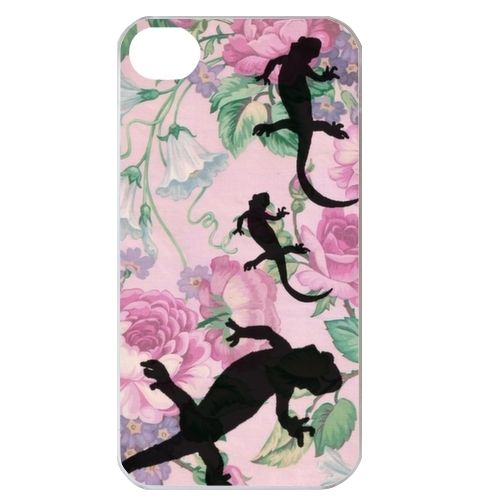 Gecko Lizard Pattern Flower   iPhone Case Cover     415