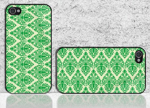 Green Damask  iPhone Case Cover    012