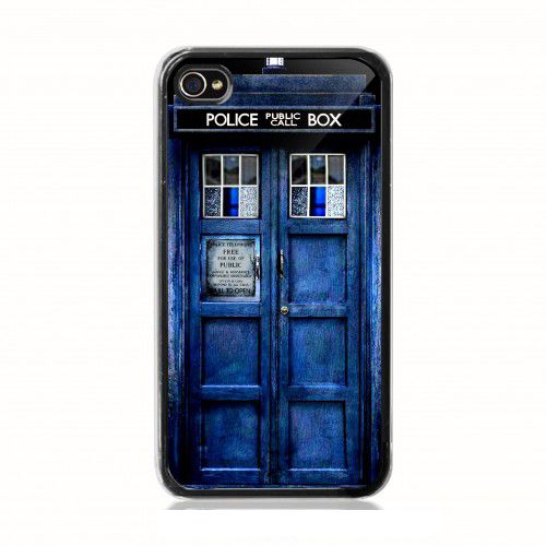 Tardis doctor who geek retro style iPhone Kılıf-Kapak 394