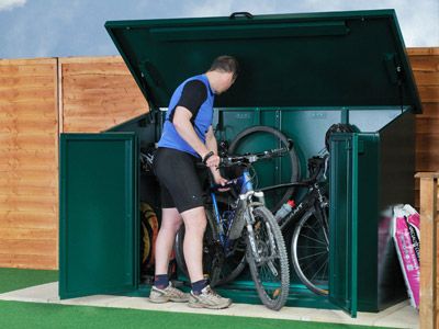 Details about Bike Storage/Cycle Shed 2M Wide - Secure Outdoor Bicycle 