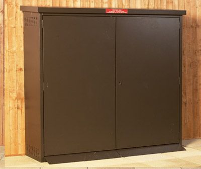 gas bottle storage unit providing secure outdoor Gas bottle storage 