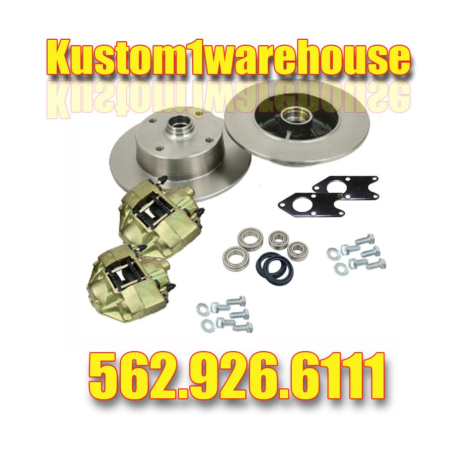 Bolt on link pin front disc brake conversion kit for 4 lug VW