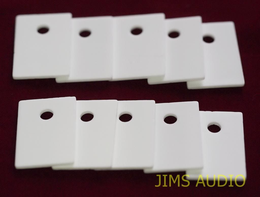 Ceramic insulator plates 10 pieces for TO220 good heat conductiviy