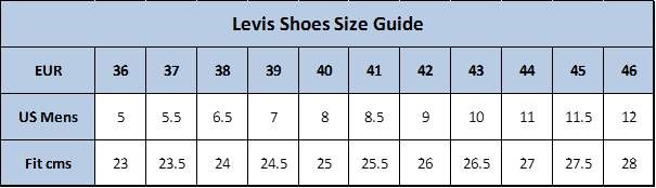 levi sizing chart women's