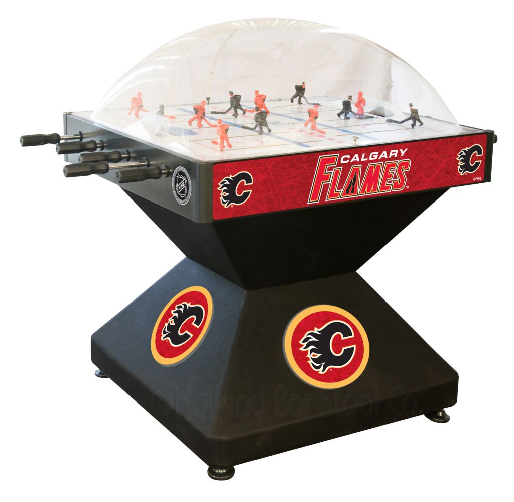 Calgary Flames Dome Bubble Hockey Table Game by Holland Bar Stool Company