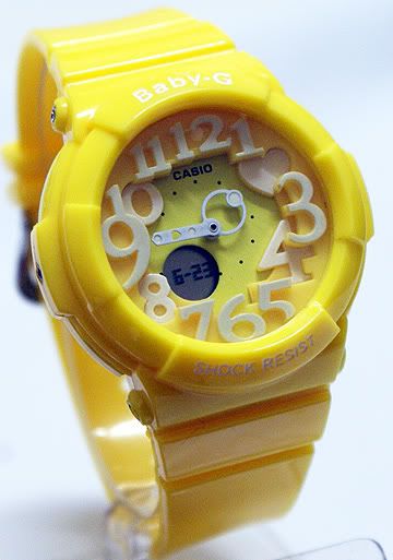 casio baby g yellow
