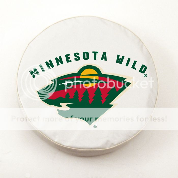 Minnesota Wild NHL White Vinyl Spare Tire Cover Select Exact Fit Size