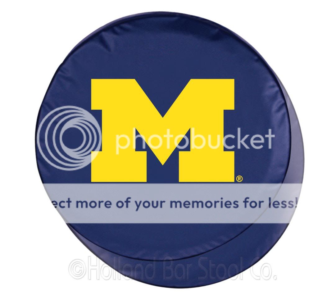 Michigan Wolverines Navy Blue Vinyl Spare Tire Cover